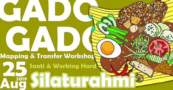 駐村藝術家太認真：GADO GADO(猜一道印尼料理)－木質轉印與拼貼製圖